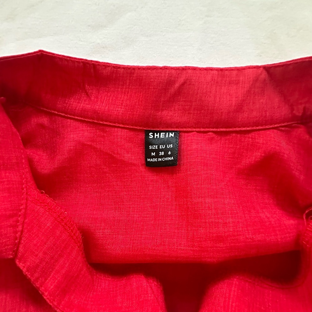 SHEIN Bold Red Maxi Dress
